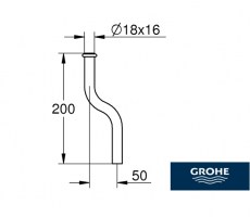MEDIDAS TUBO DESCARGA URINARIO GROHE
